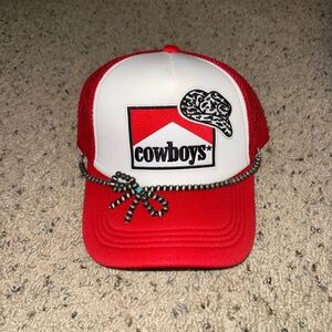 Red and White Cowboys Trucker Hat